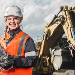 Female holding a piece of coal Female holding a piece of coal